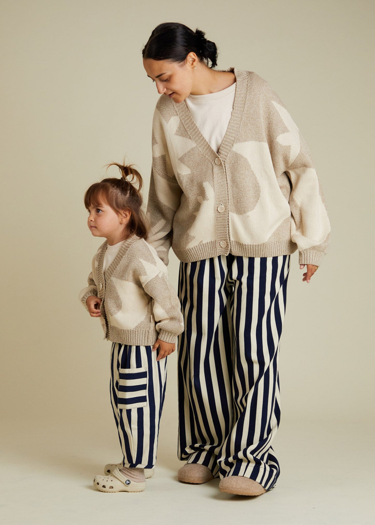 Abstract Neutral Moon Star Cardigan Adult - adult