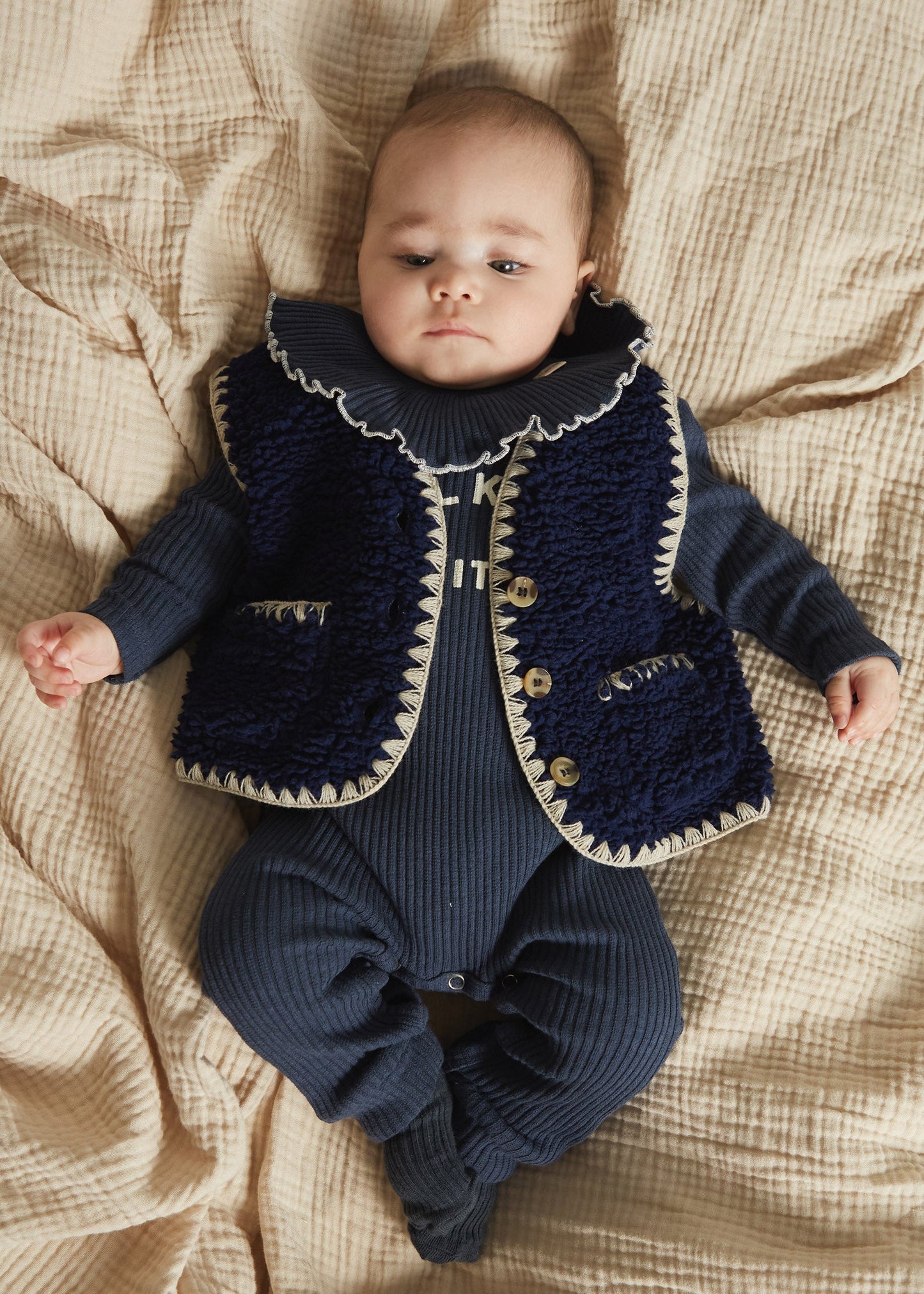 Amos Midnight Folk Gilet - baby