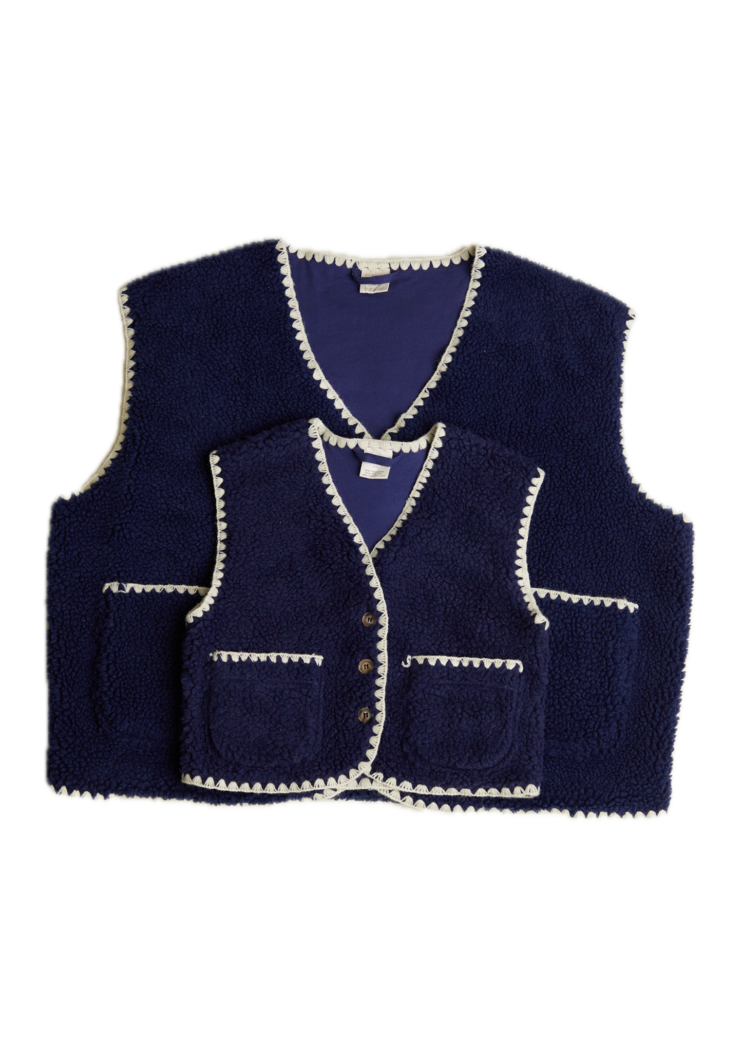 Amos Midnight Folk Gilet - flat lay