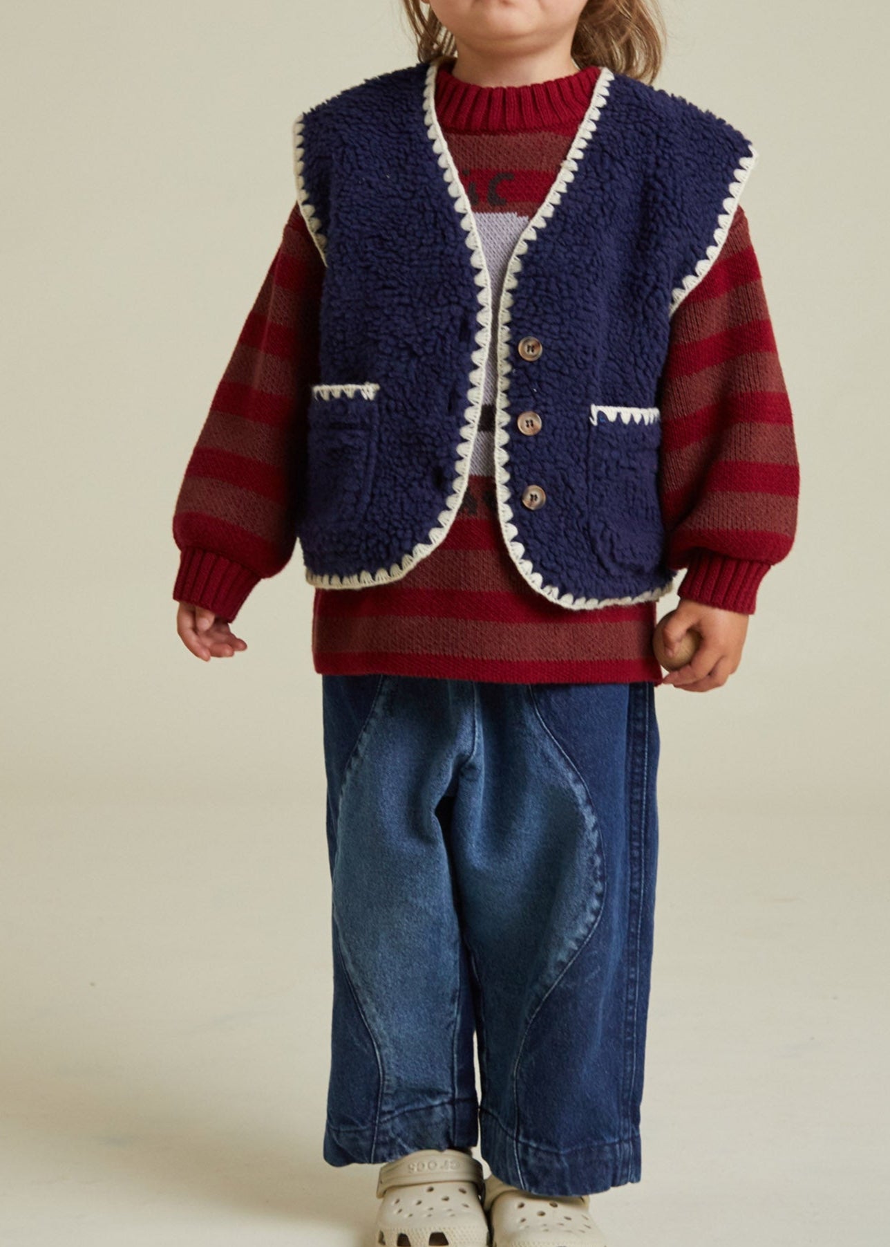 Amos Midnight Folk Gilet - open