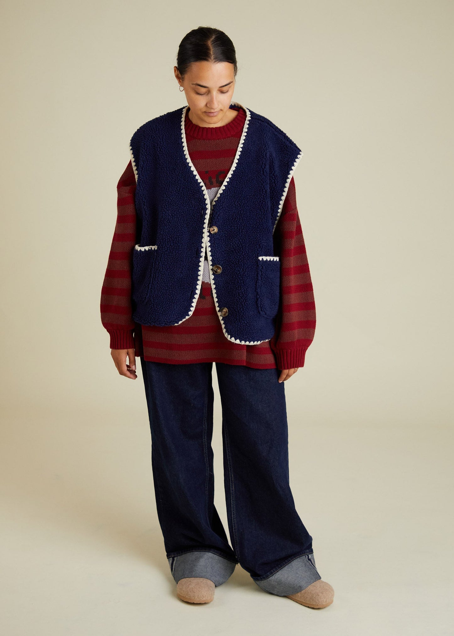 Amos Midnight Folk Gilet Adult - full