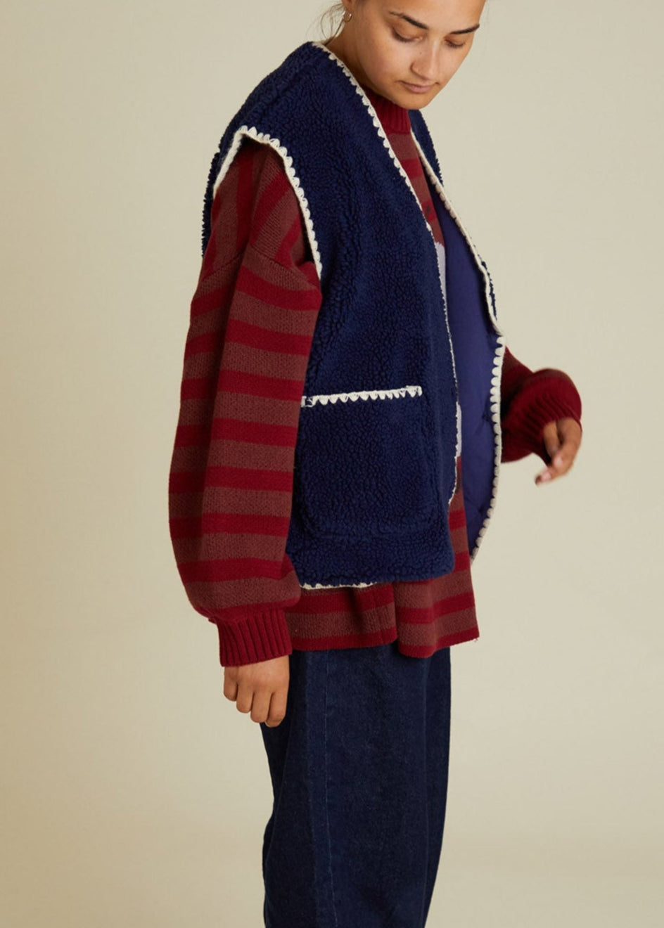 Amos Midnight Folk Gilet Adult - side