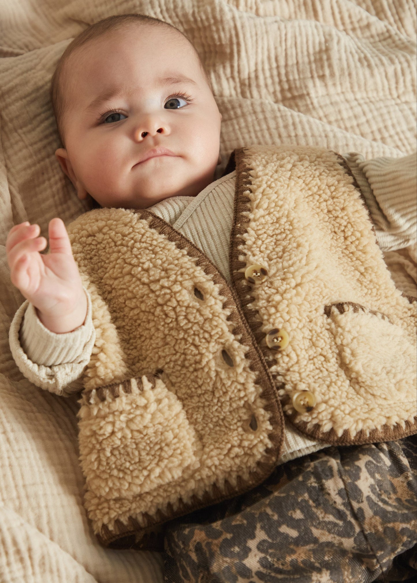 Amos Sand Folk Gilet - baby