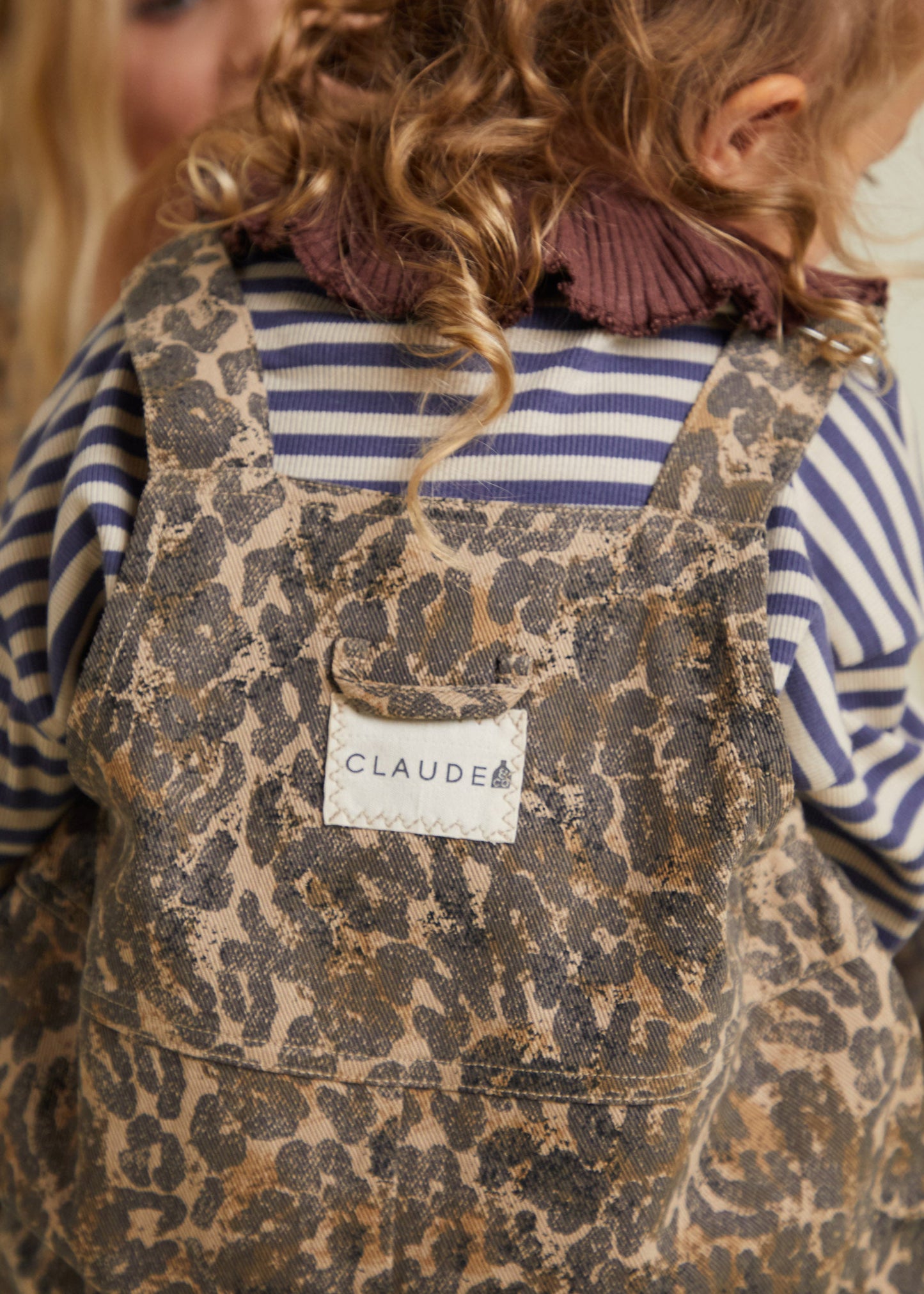 Blythe Leopard Dungaree - back tab