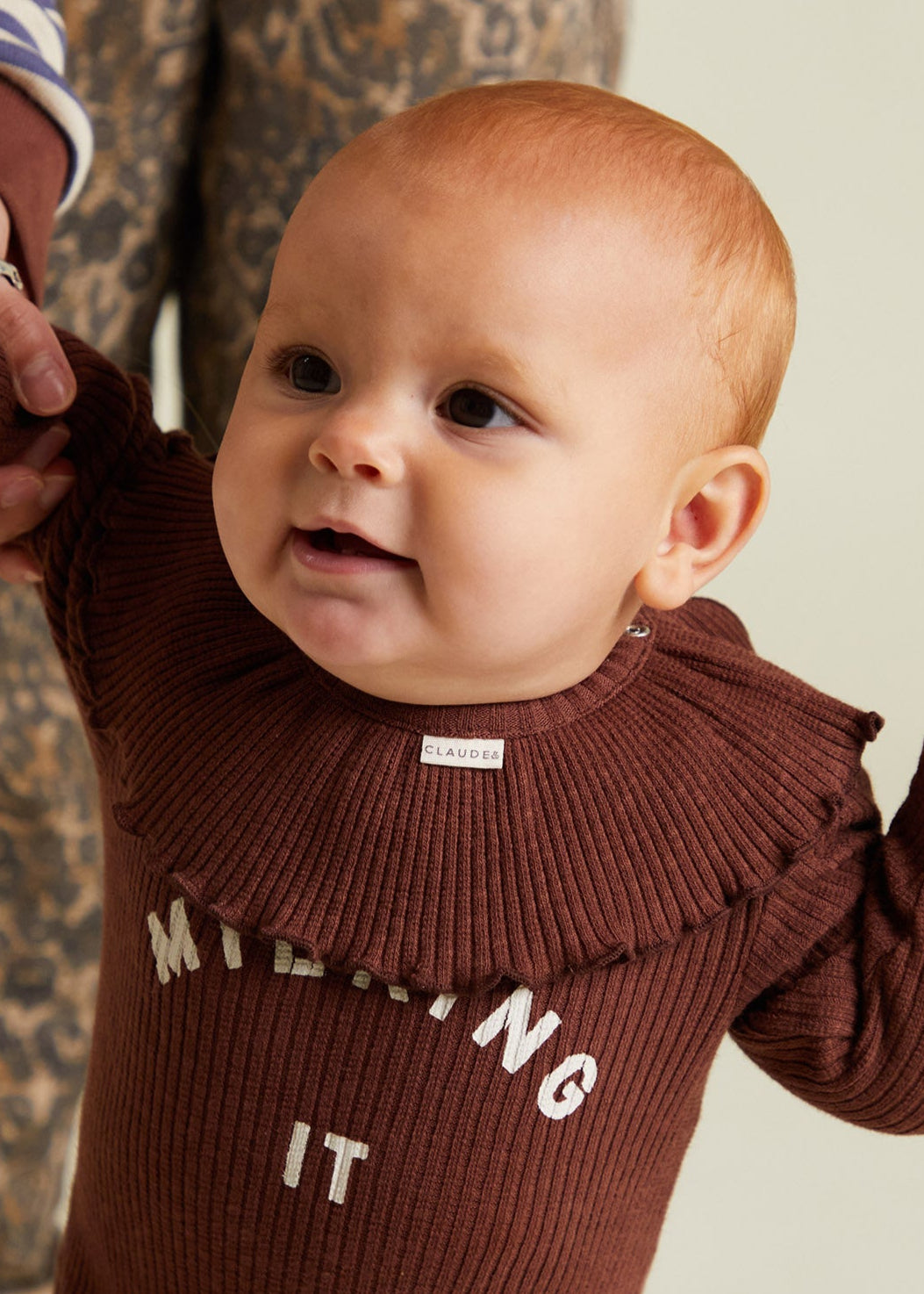 Bobbi Plum Collar Bib - up close