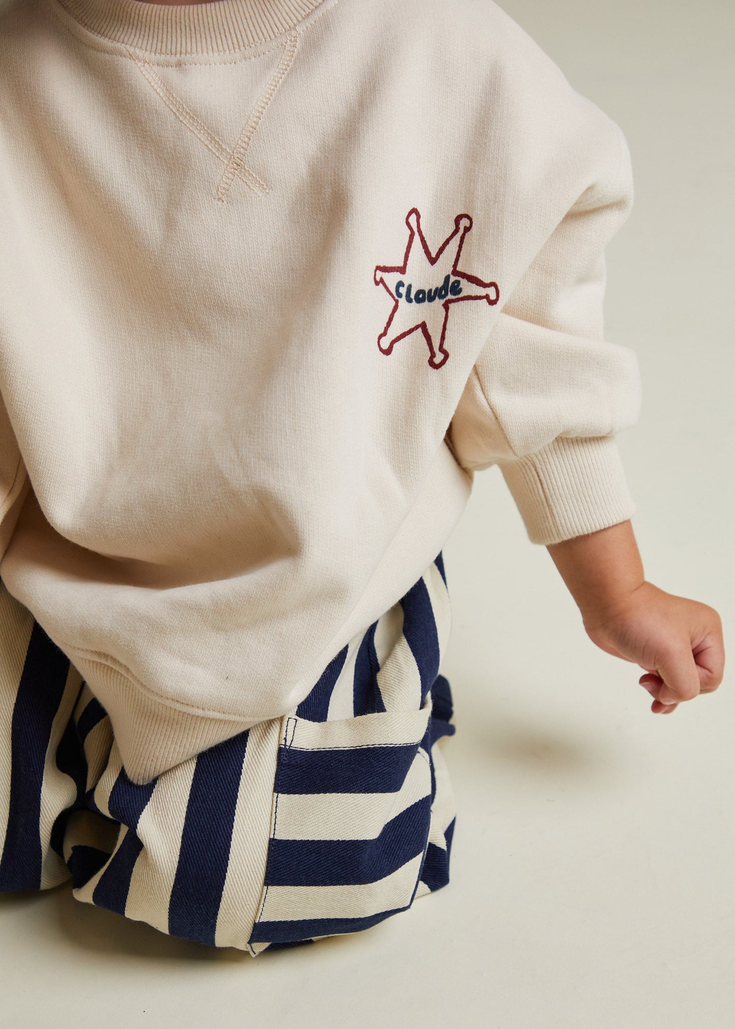 Carner Ecru Cosmic Sweat - front detail