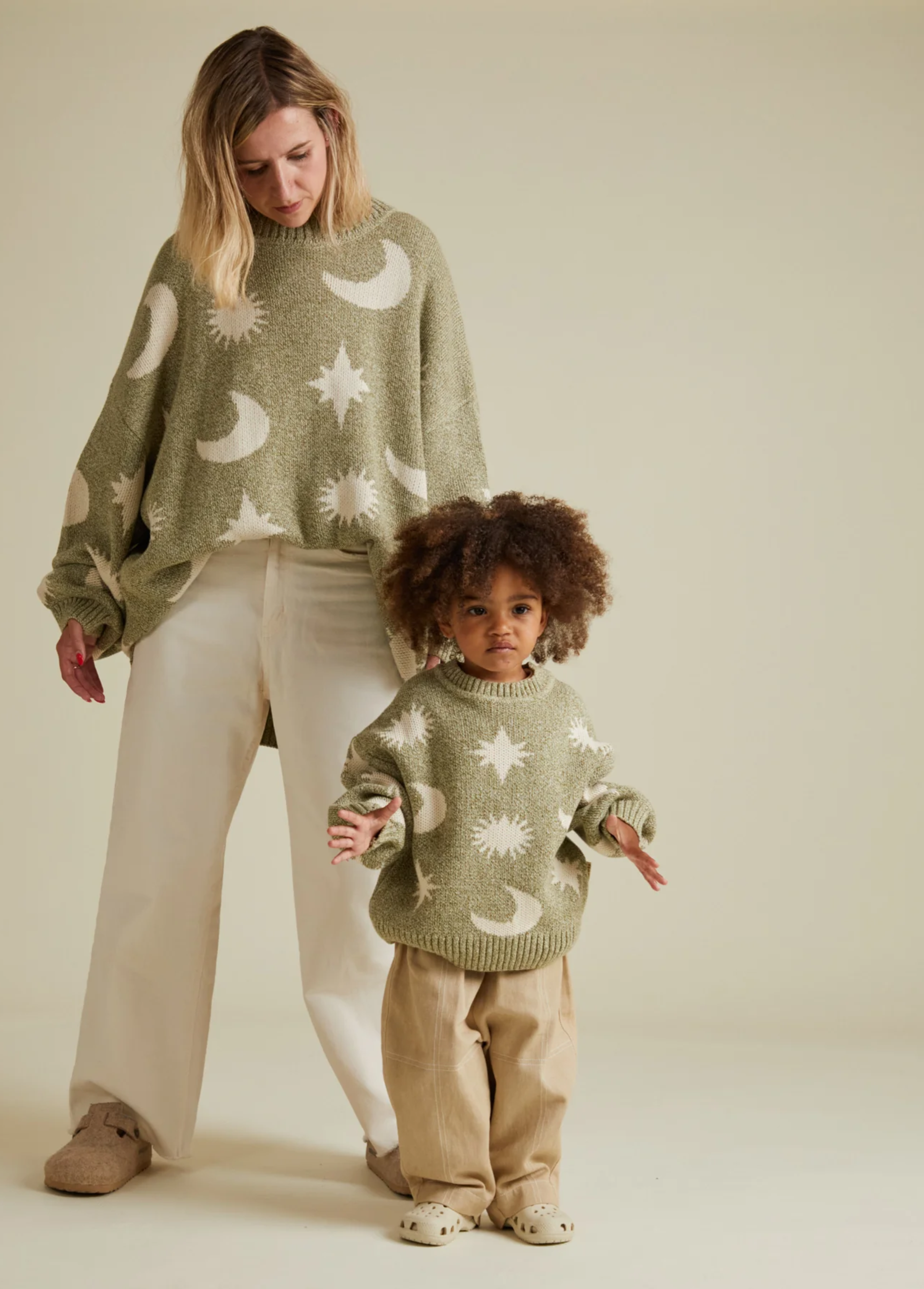 Cozmo Matcha Moon Star Sweater Adult – Claude & Co
