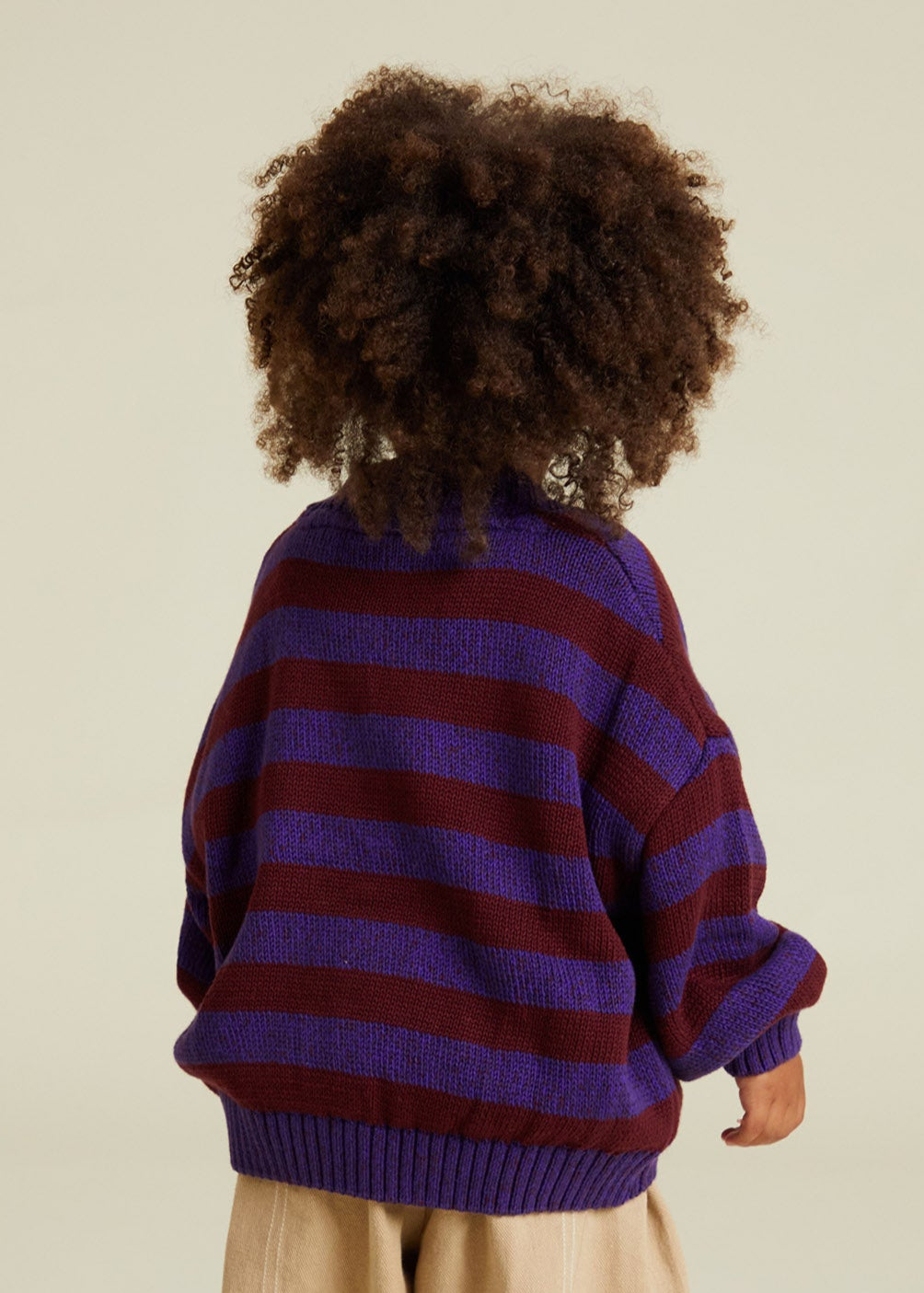 Eben Purple Stripe Cardigan - back