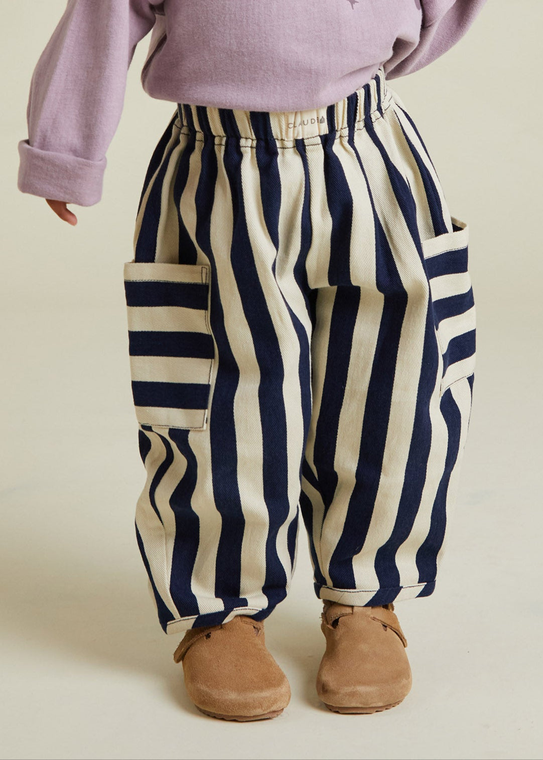 Emerson Midnight Stripe Trouser - close