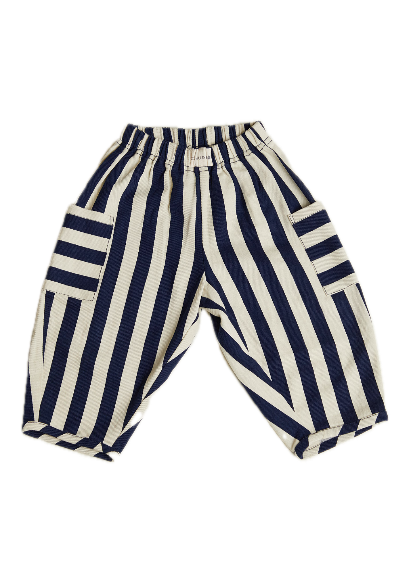 Emerson Midnight Stripe Trouser - flat lay - front