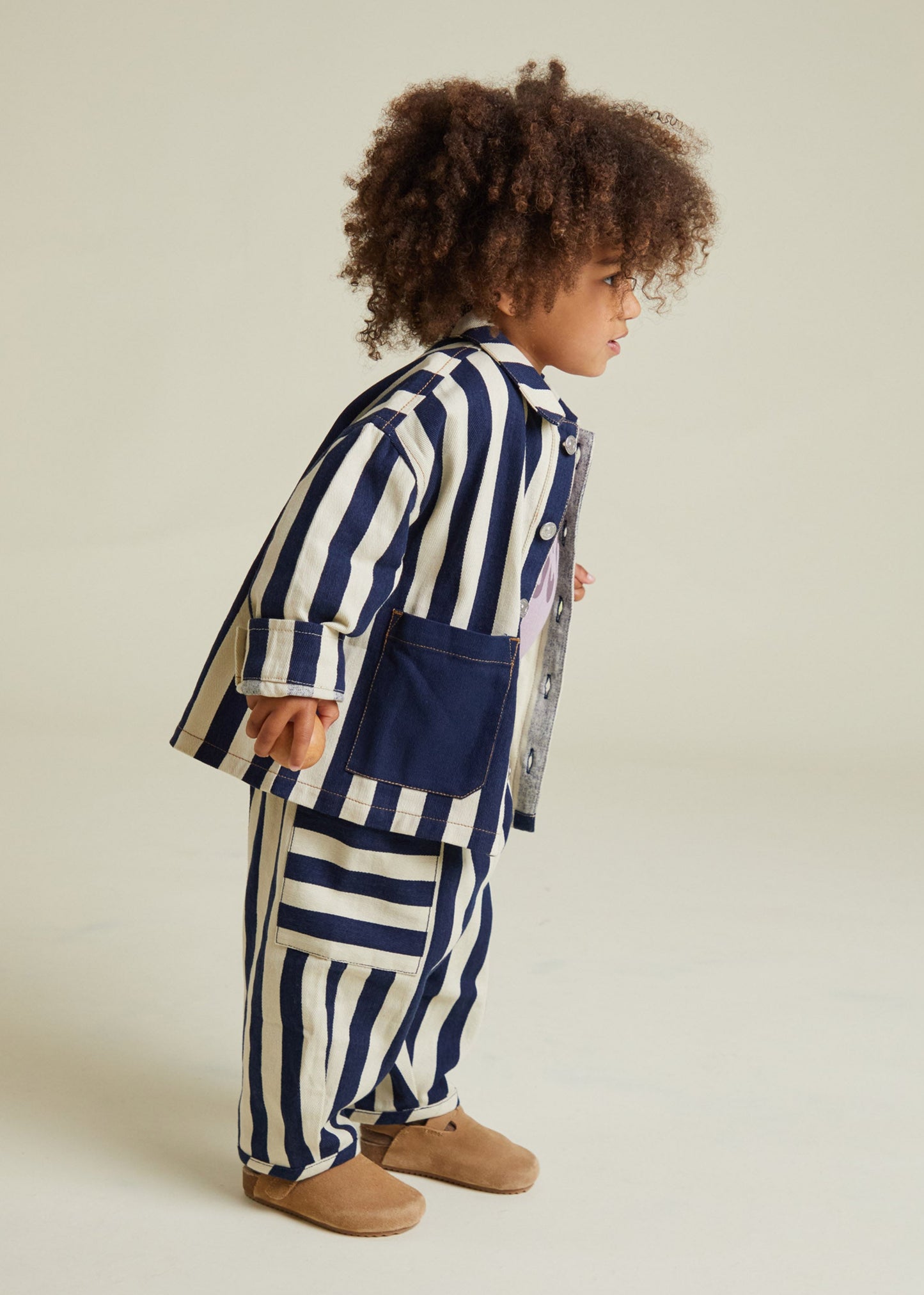 Emerson Midnight Stripe Trouser - outfit