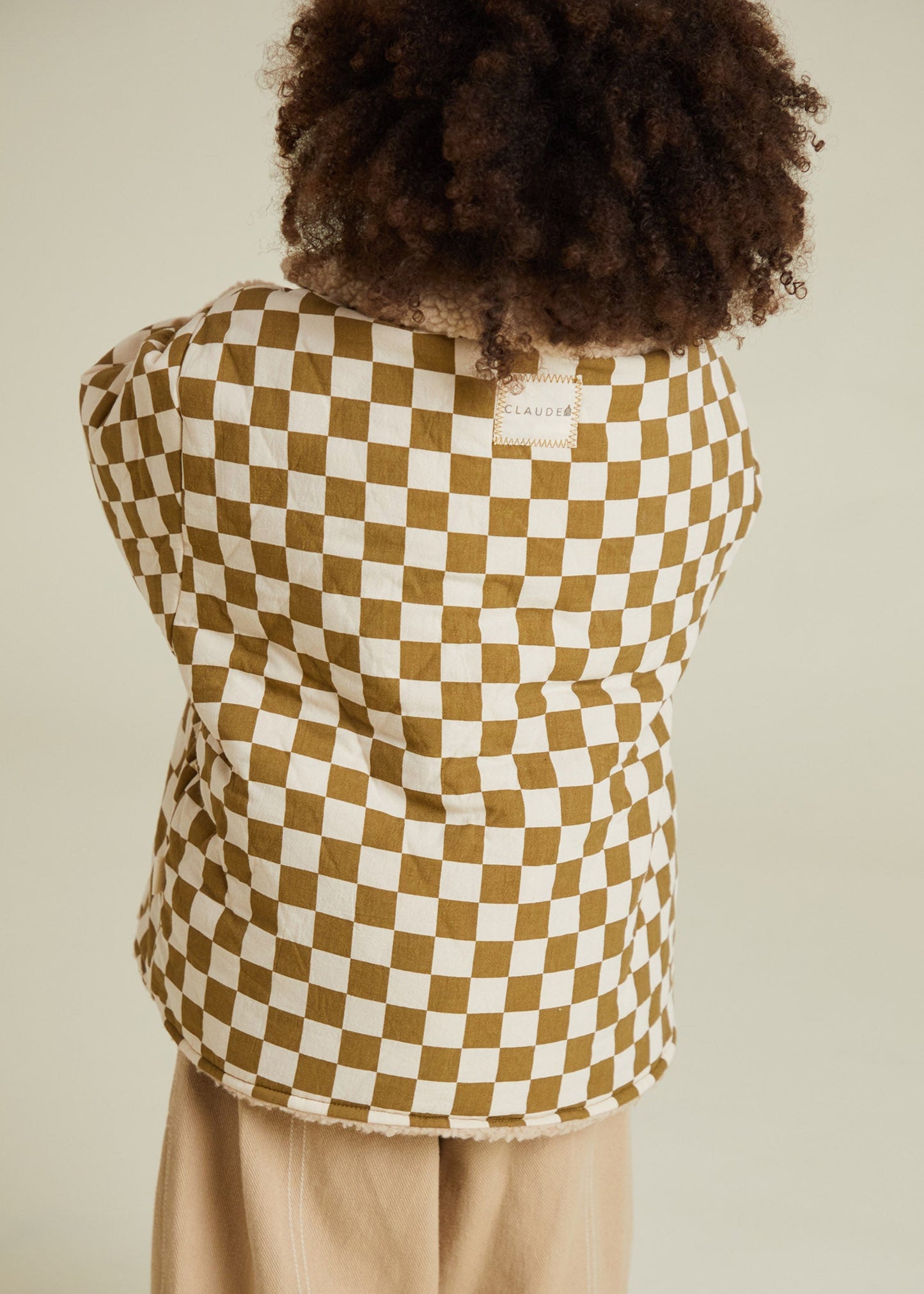 Emery Coco Checkerboard Coat - back