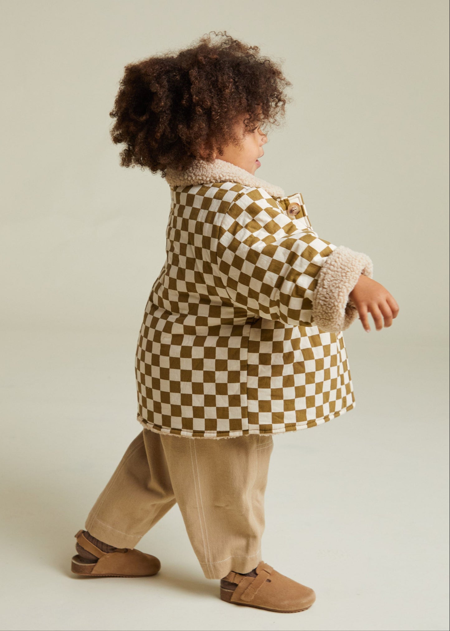 Emery Coco Checkerboard Coat - side