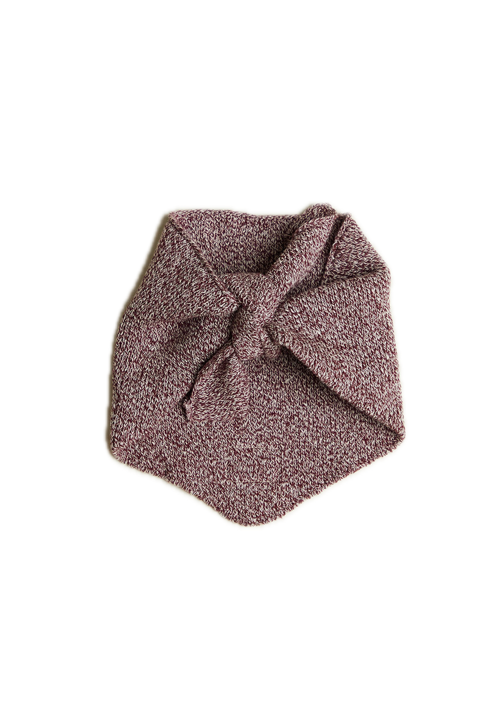 Hady Coco Knit Neckerchief - flat lay - front