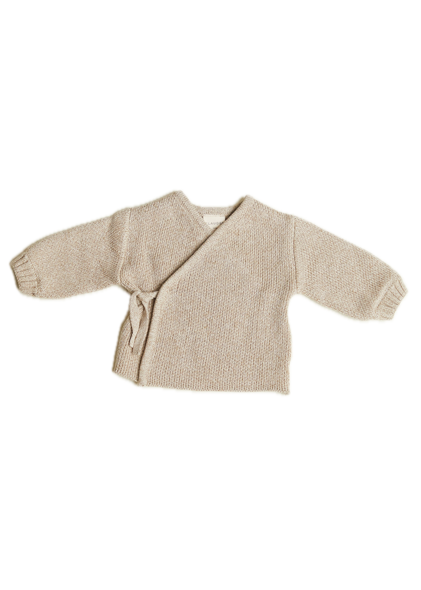 Hampton Oat Wrap Cardigan - flat lay