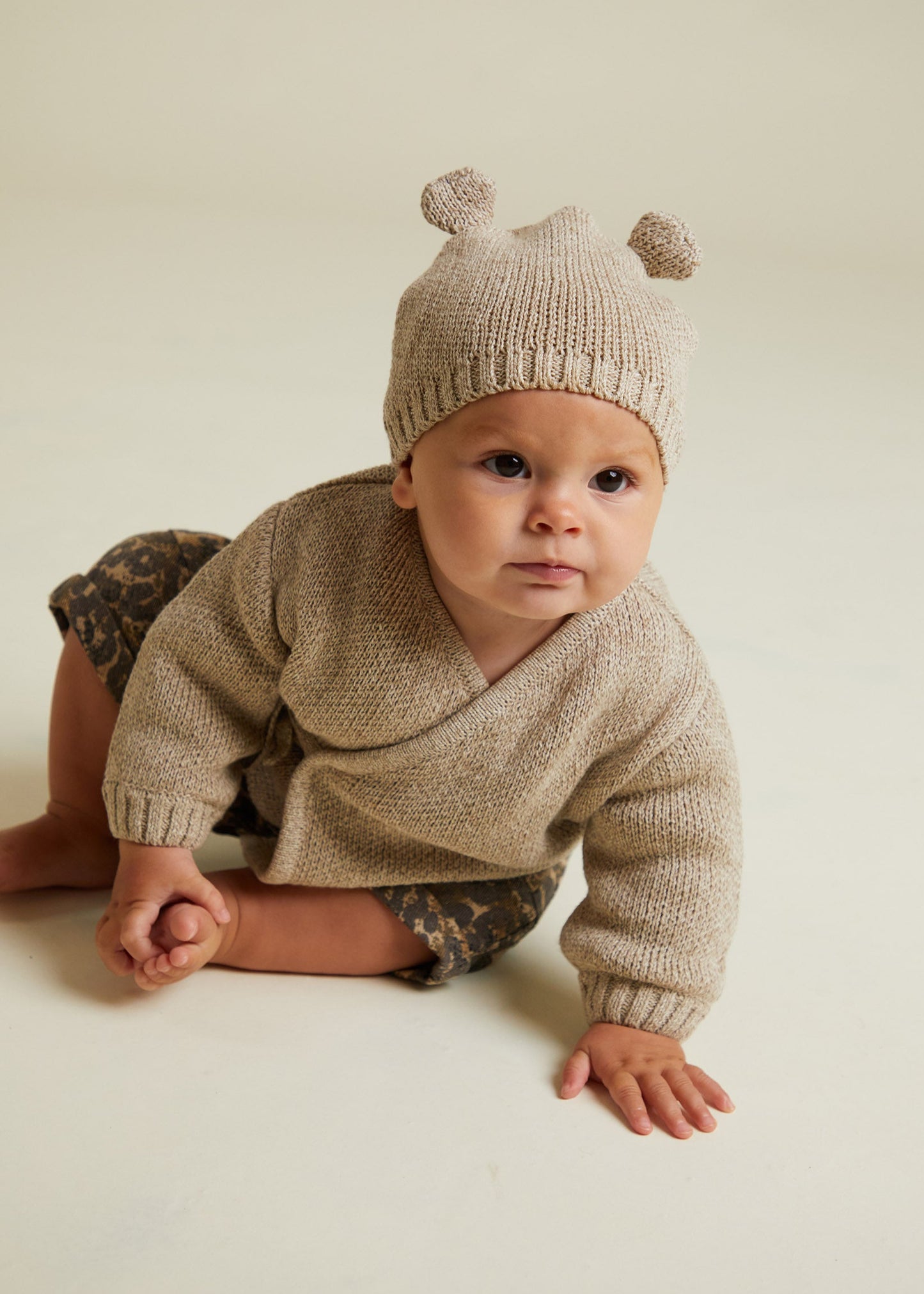 Hampton Oat Wrap Cardigan - front