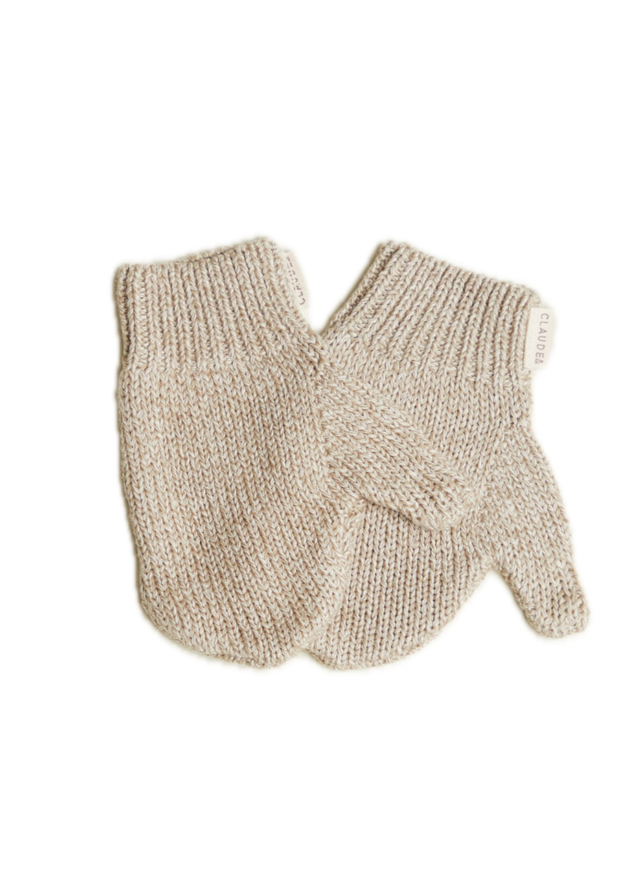 Kennedy Neutral Mittens - flat lay