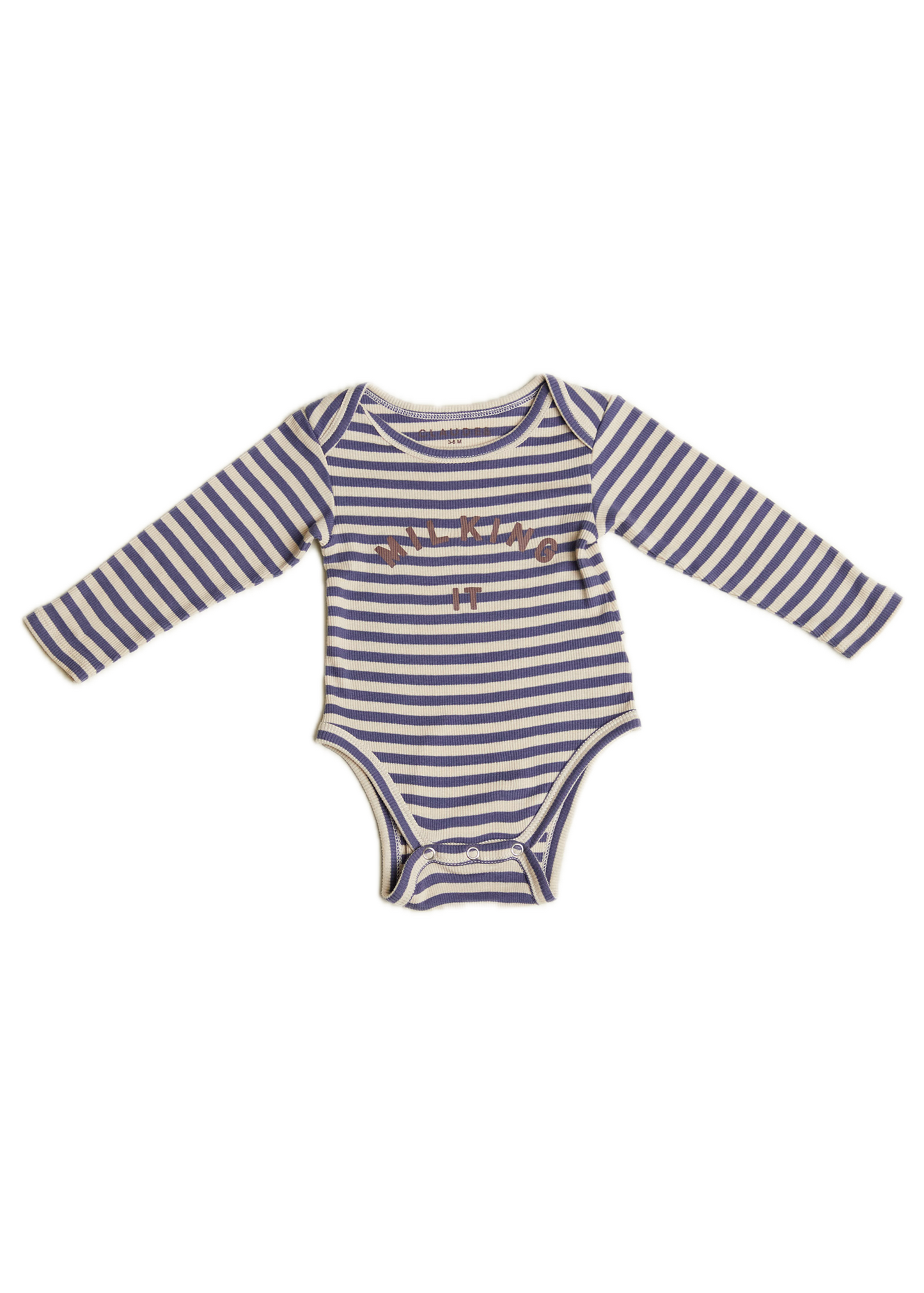 Milking It Inky Stripe Bodysuit - flat lay
