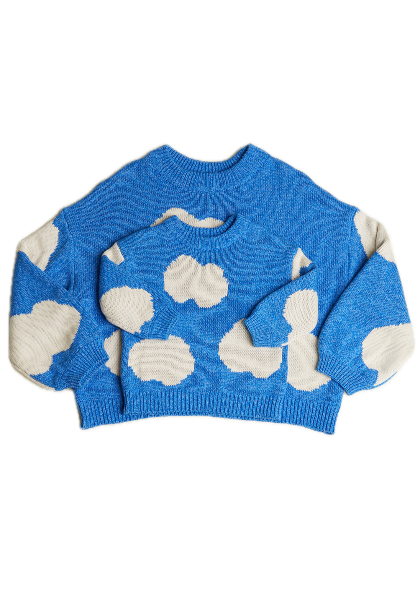 Ottie Sky Cloud Sweater - flat lay - matching