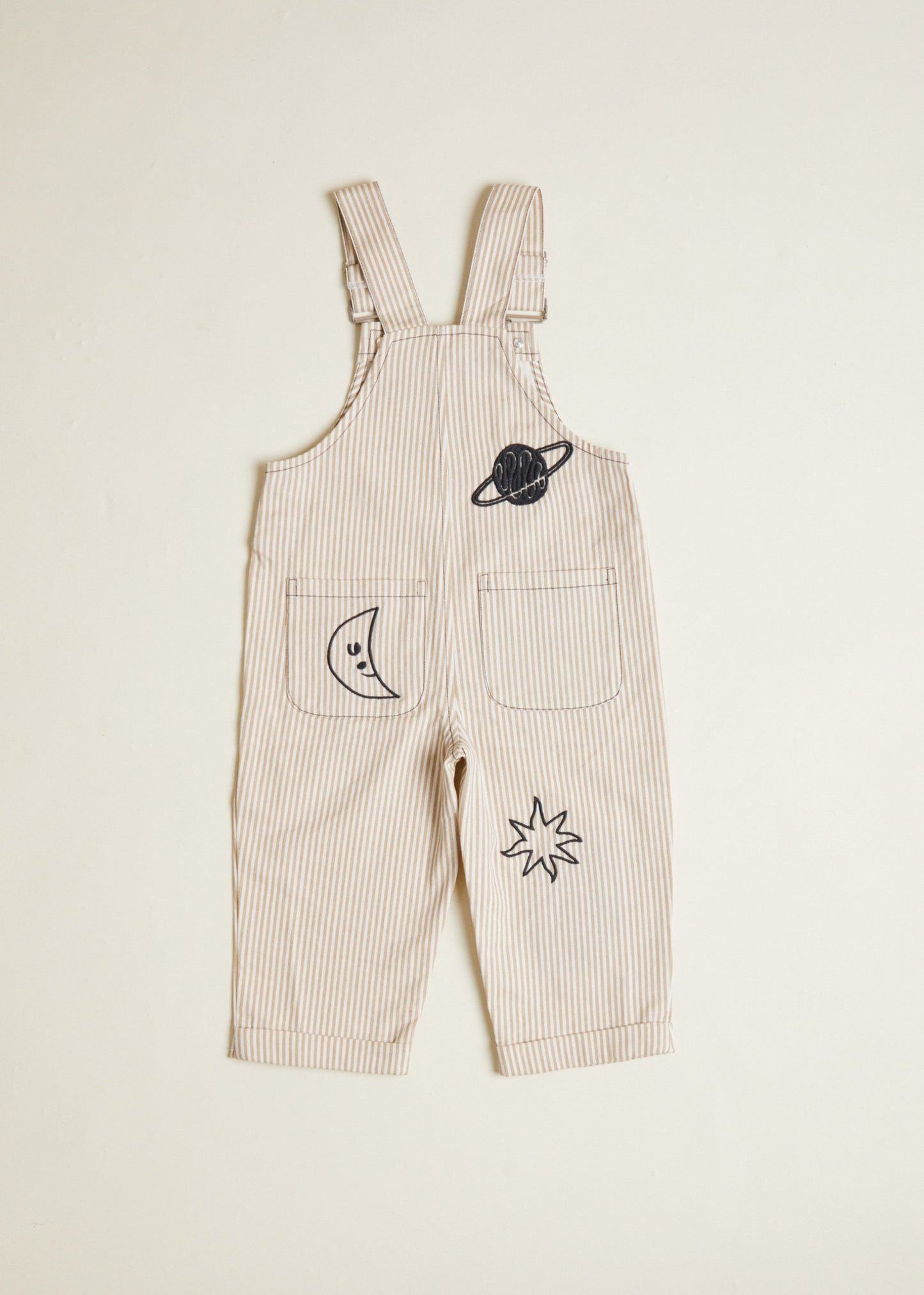 Piper Sand Stripe Dungaree Cut Out Back