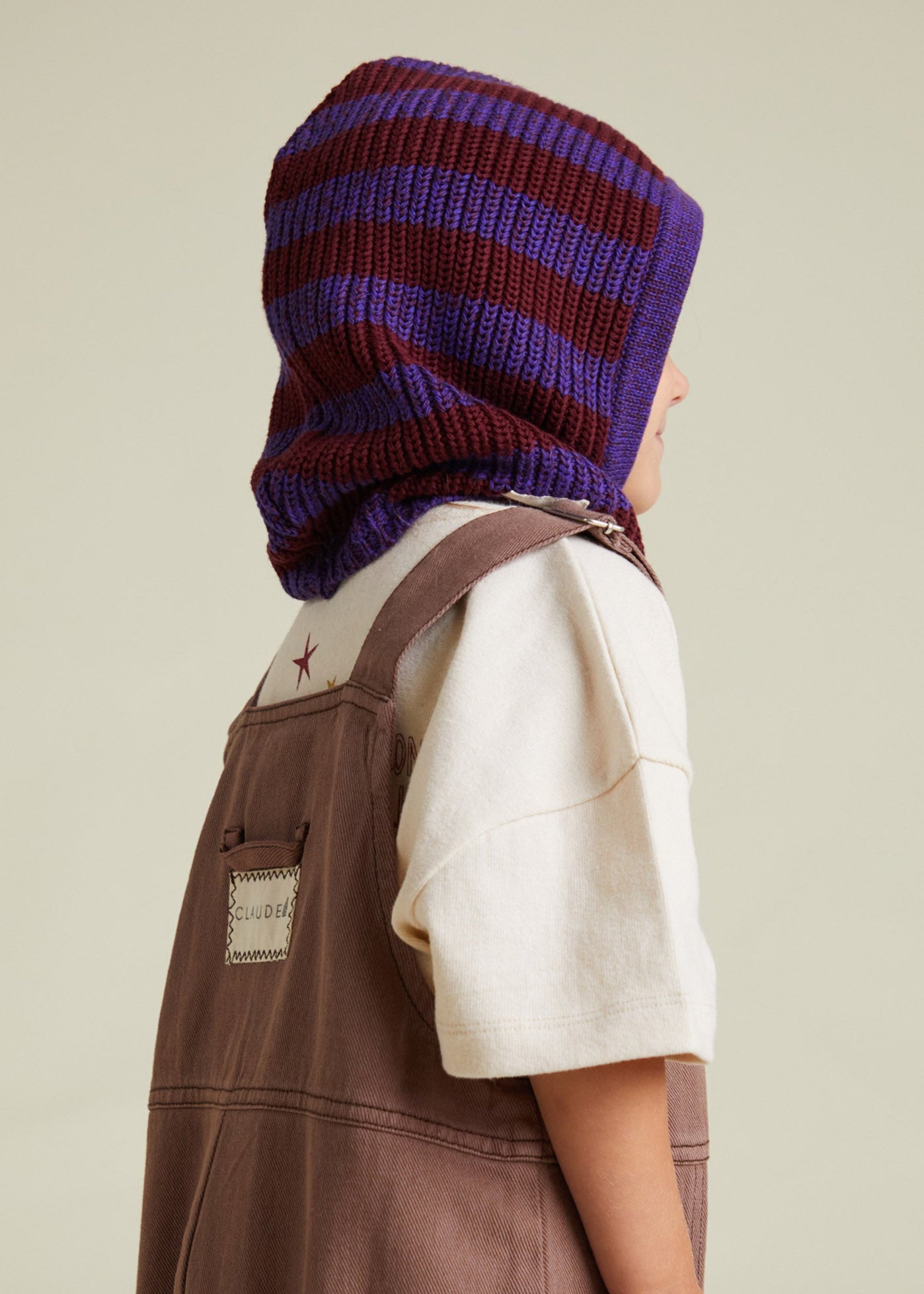 Sutton Plum Stripe Balaclava - back