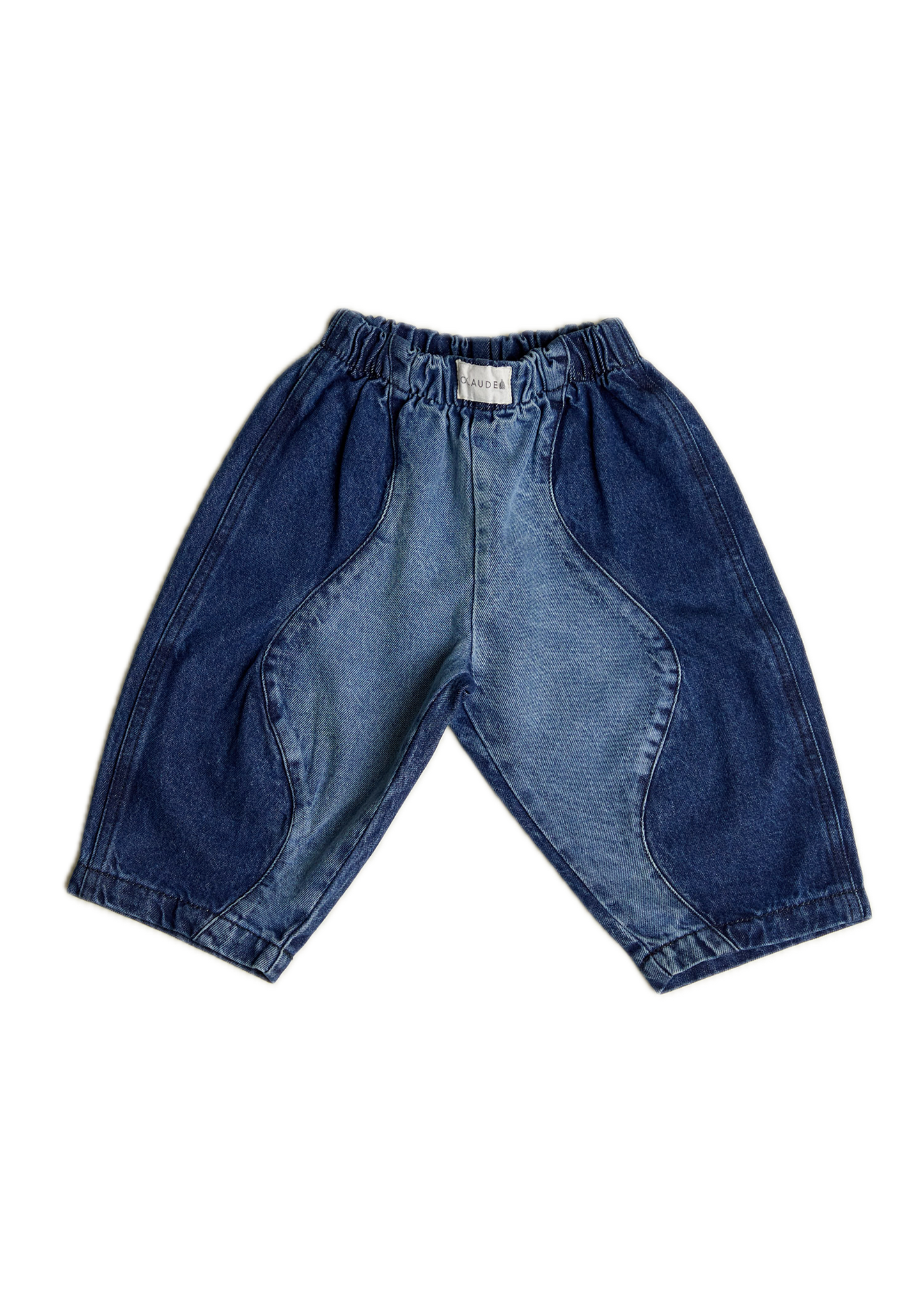 Wave Denim Trouser - flat lay - front