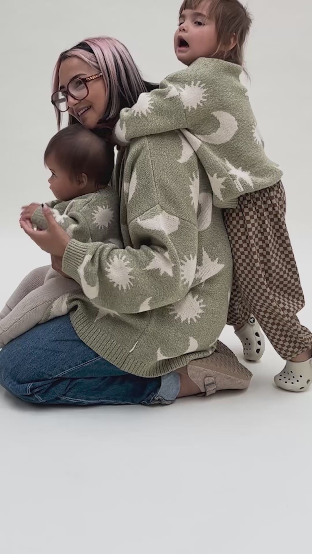 Cozmo Golden Moon Star Cropped Cardigan Adult