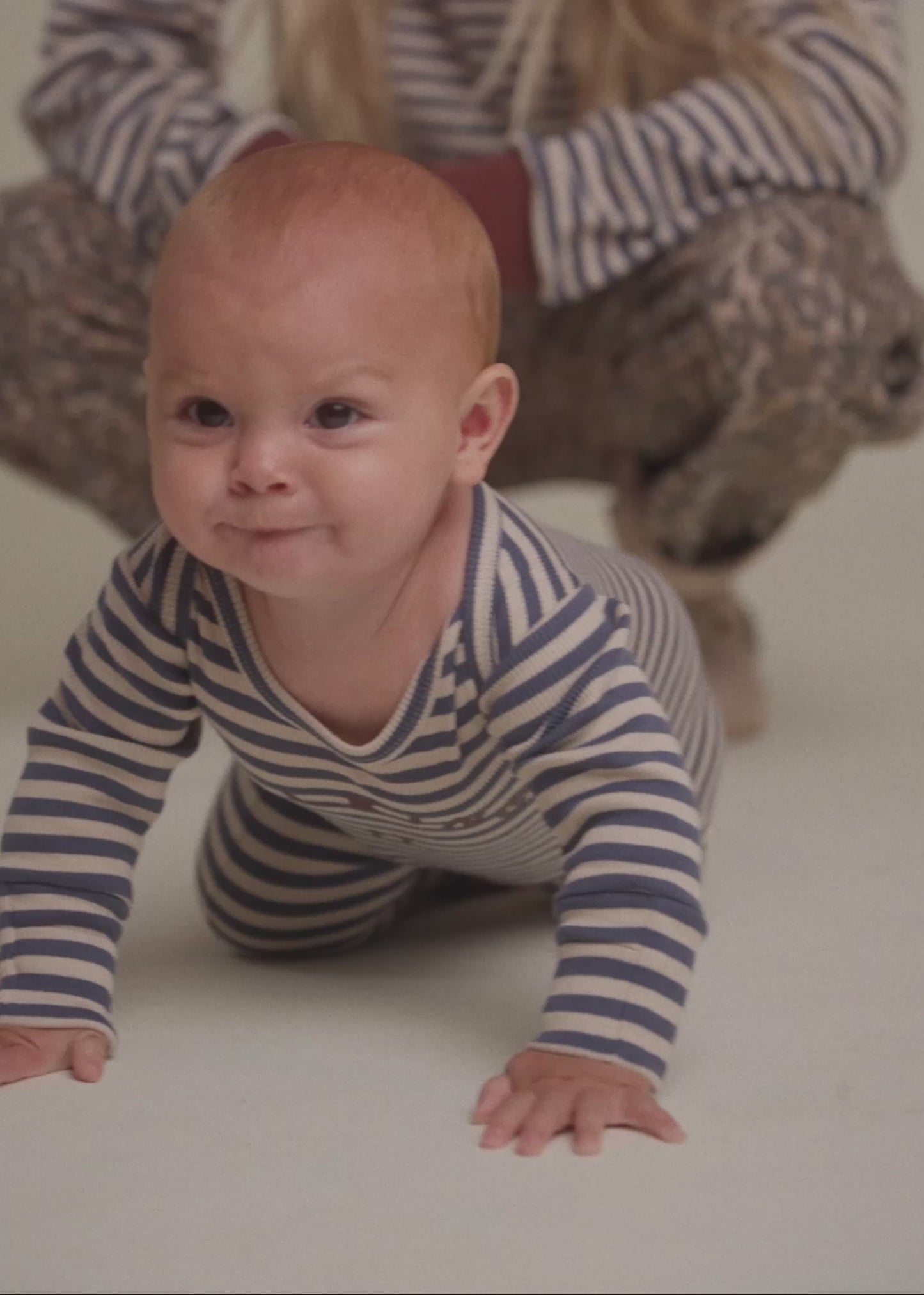 Milking It Inky Stripe Onesie - PDP video