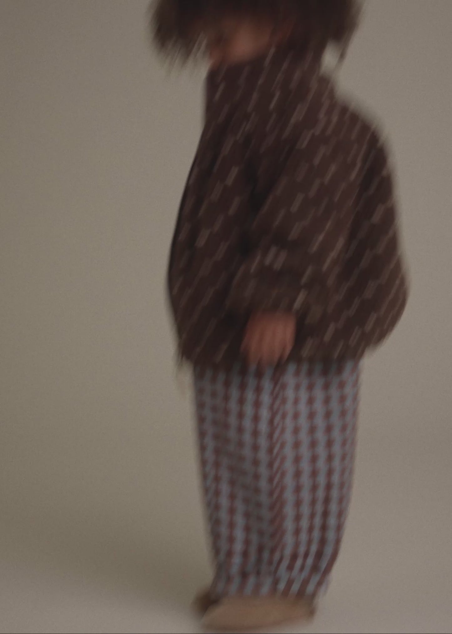 Drew Chocolate Spot Borg Jacket - PDP video