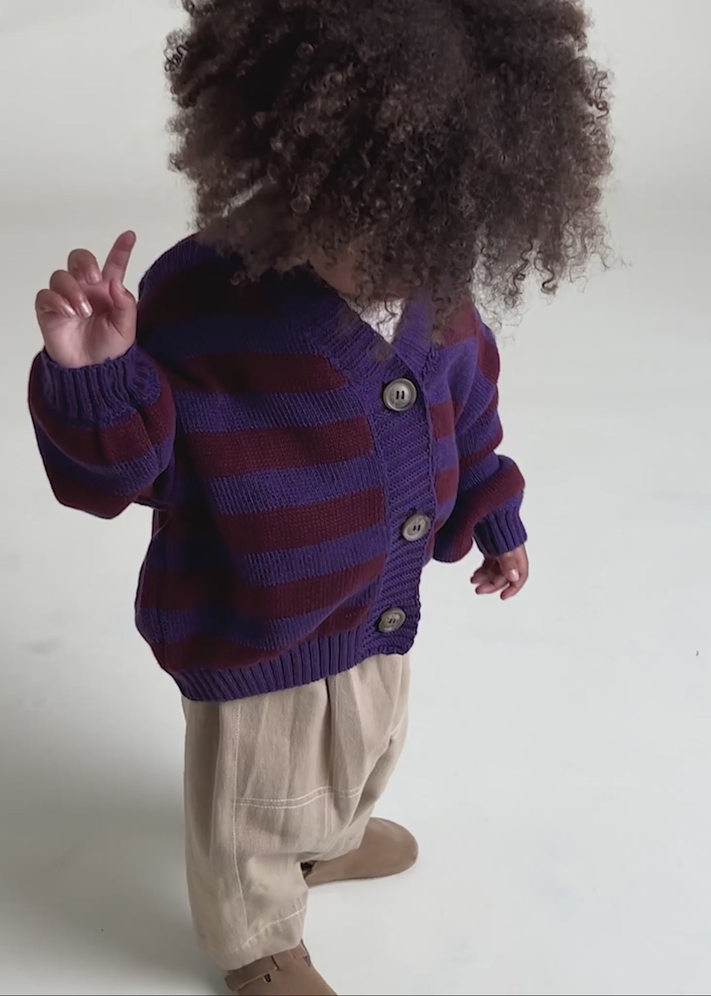 Eben Purple Stripe Cardigan - PDP video