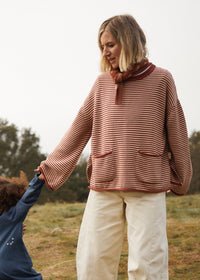 Saylor Crimson Oat Knit Jumper Adult