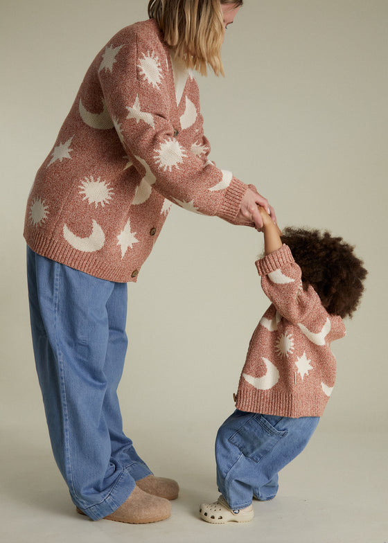 Cozmo Russet Moon Star Cardigan