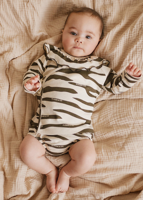 Remy Wrap Zebra Cardi Short Set