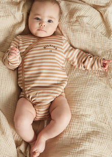  Trevi Clay Stripe Wrap Bodysuit