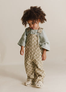  Cecile Olive Check Dungaree