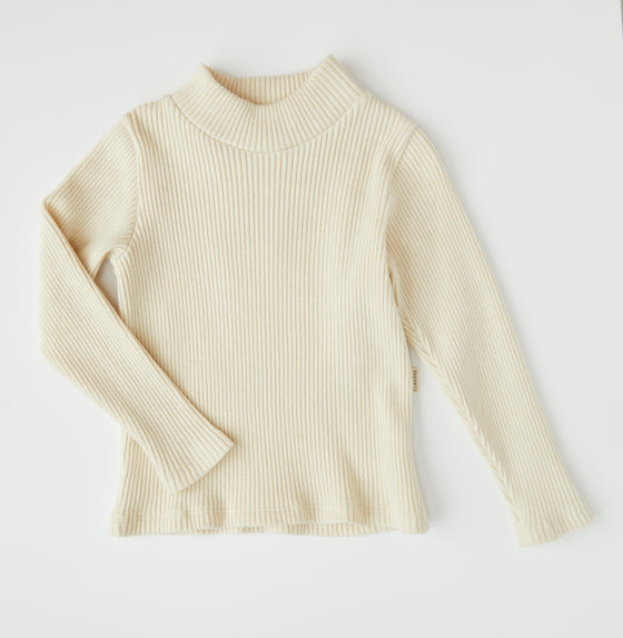 Rib Roll Neck - Oat