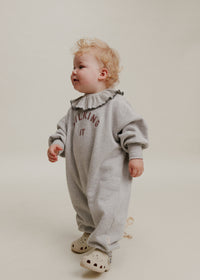 Ellis Milking It Grey Marl Romper Sweater