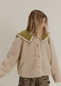 Lorah Ecru Borg Jacket Adult