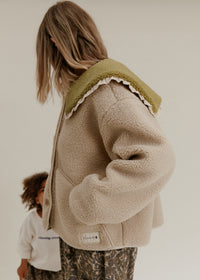 Lorah Ecru Borg Jacket Adult