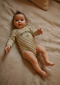 Milking It ® Matcha Stripe Bodysuit