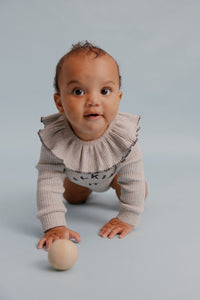 Bobbi Grey Marl Collar Bib