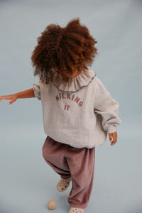 Carner Milking It Grey Marl Sweater