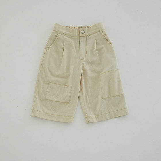 Cream Patch Wide Trouser