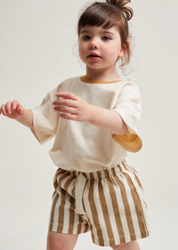 Harper Hazelnut Stripe Short
