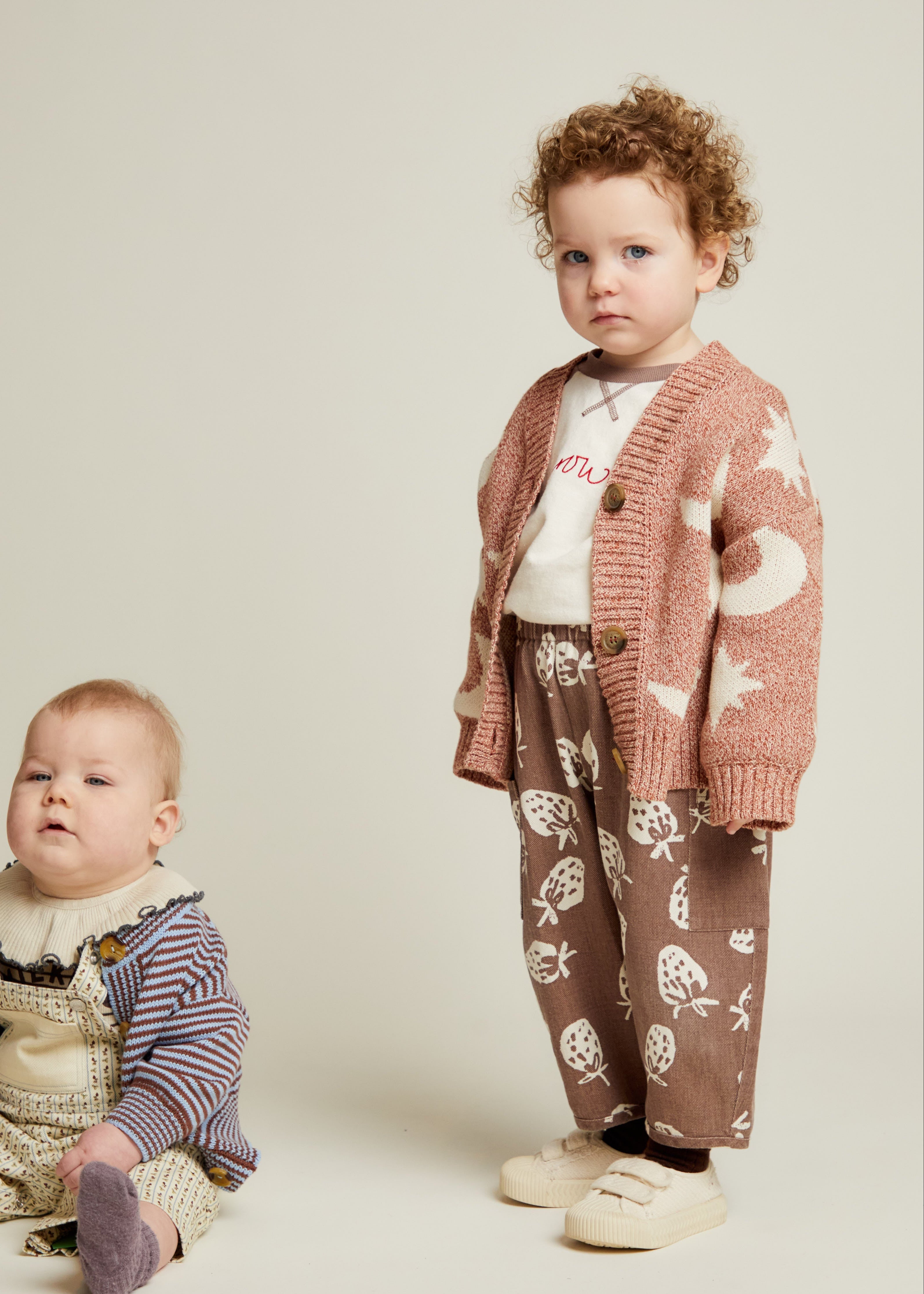 ロージーモンスター fuwamoco handknit cardigan Cozmo Russet Moon Star Cardigan – Claude & Co