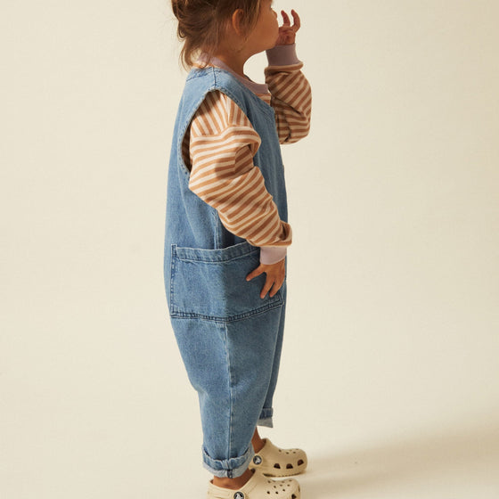 Wren Denim Sleeveless Overall