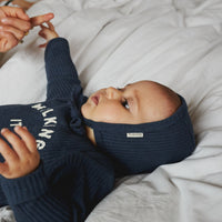 Arden Navy Rib Bonnet