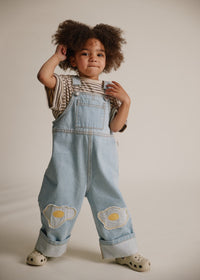 Blythe Egg Patch Denim Dungaree