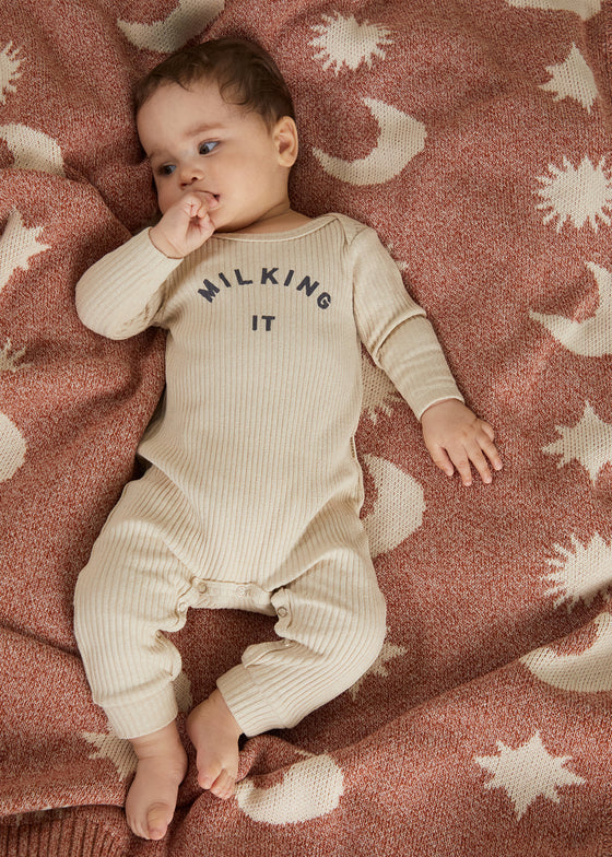 Cozmo Russet Moon Star Blanket