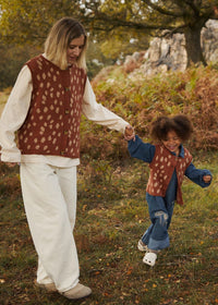 Willa Deer Print Knit Vest Adult